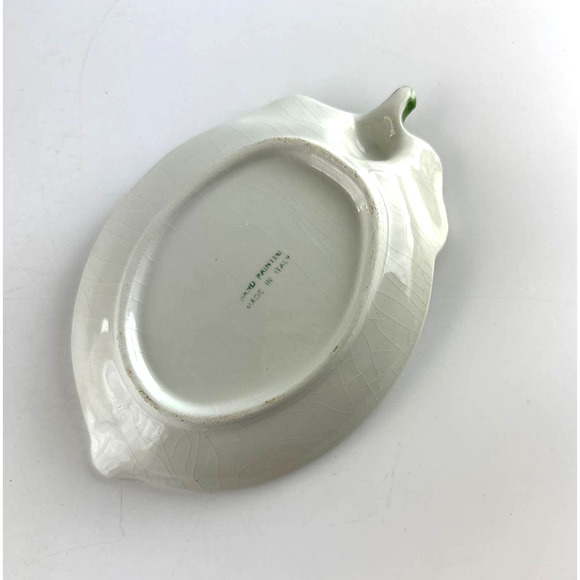 Vintage Hand Painted Lemon Dish Made In Italy 7" - Picture 5 of 10